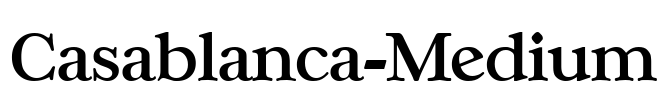 Casablanca-Medium Font Image