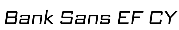 Bank Sans EF CY Font Image