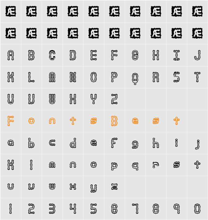 Arthritis (BRK) Character Map