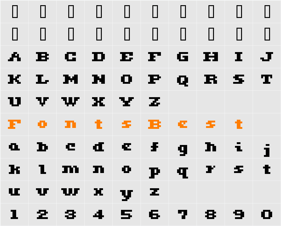 ceriph 05_64 Character Map