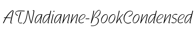 ATNadianne-BookCondensed Font Image