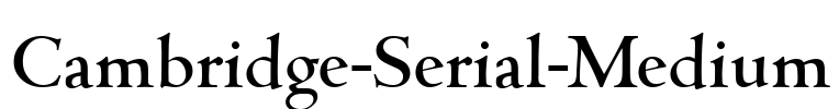 Cambridge-Serial-Medium Font Image