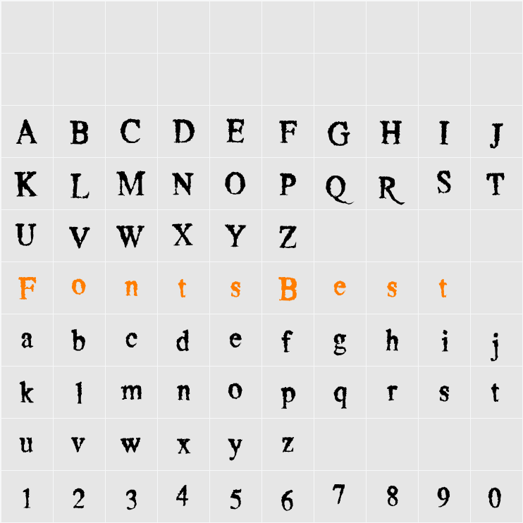 Crusti Character Map