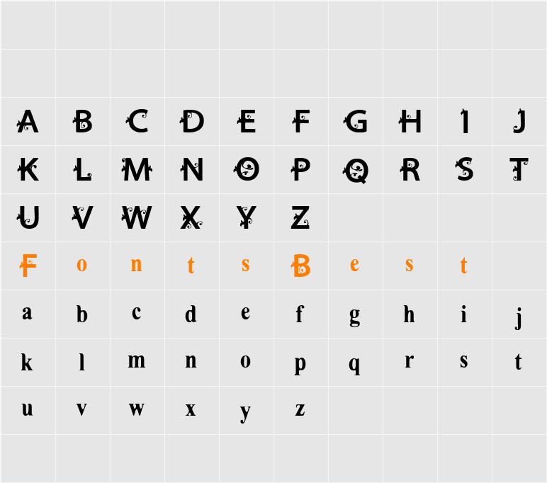 VTKS Estilosa Character Map