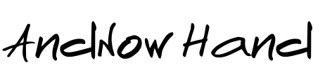 AndNow Hand Font Image