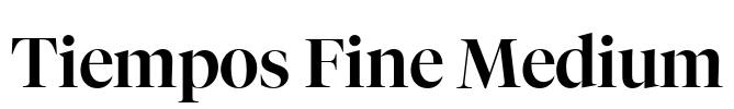 Tiempos Fine Medium Font Image