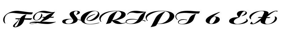 FZ SCRIPT 6 EX Font Image