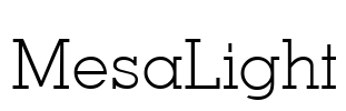 MesaLight Font Image