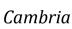 Cambria Font Image