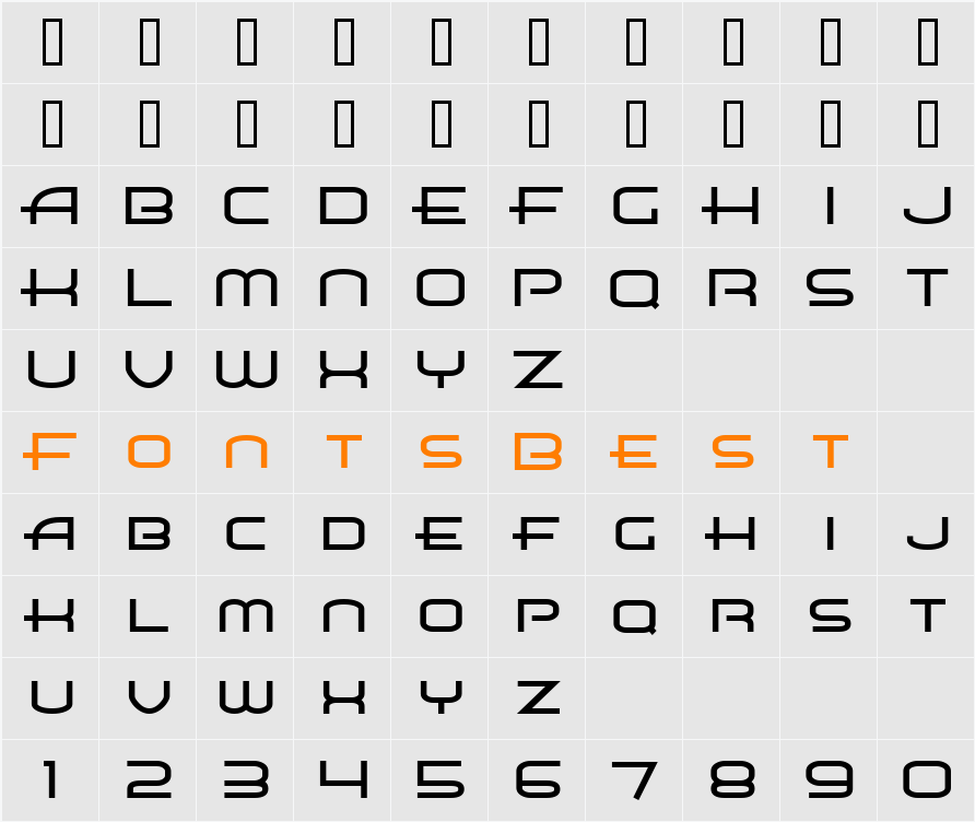 Air Flow BTN Character Map