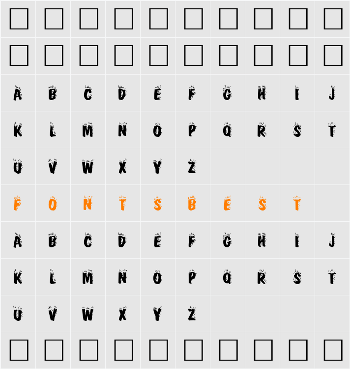 CracklingFire Character Map