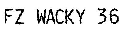 FZ WACKY 36 Font Image