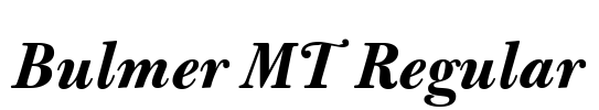 Bulmer MT Regular Font Image