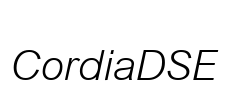 CordiaDSE Font Image