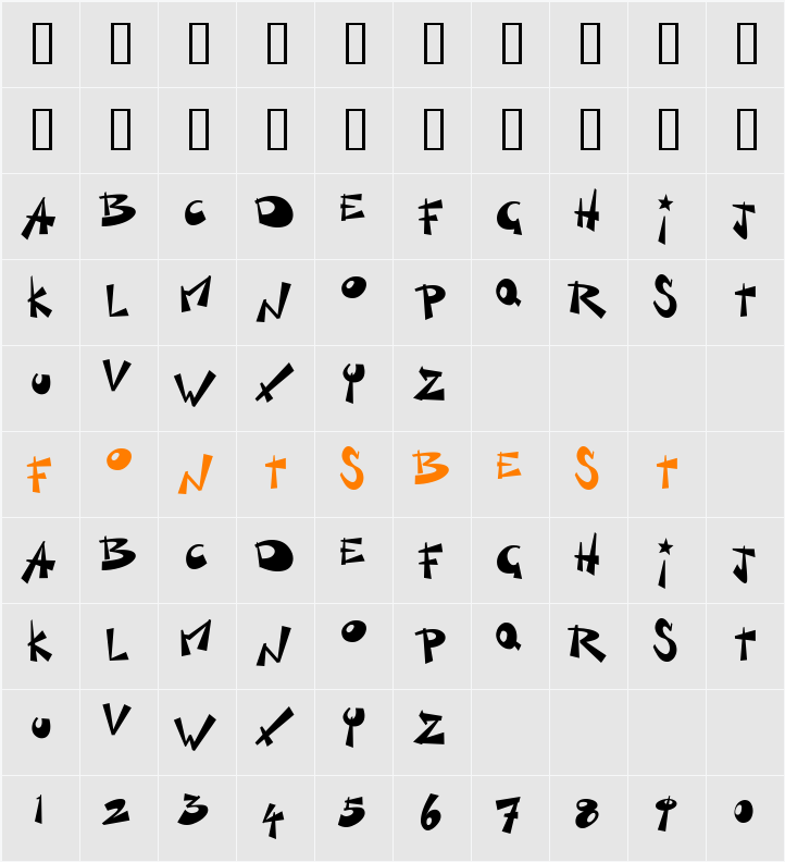 JI-Eskers Character Map