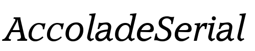 AccoladeSerial Font Image