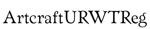 ArtcraftURWTReg Font Image