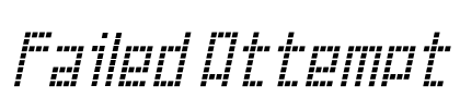 Failed Attempt Font Image