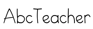 AbcTeacher Font Image