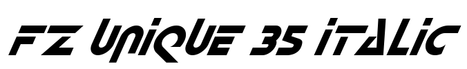 FZ UNIQUE 35 ITALIC Font Image