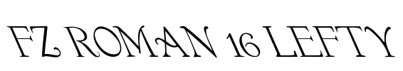 FZ ROMAN 16 LEFTY Font Image