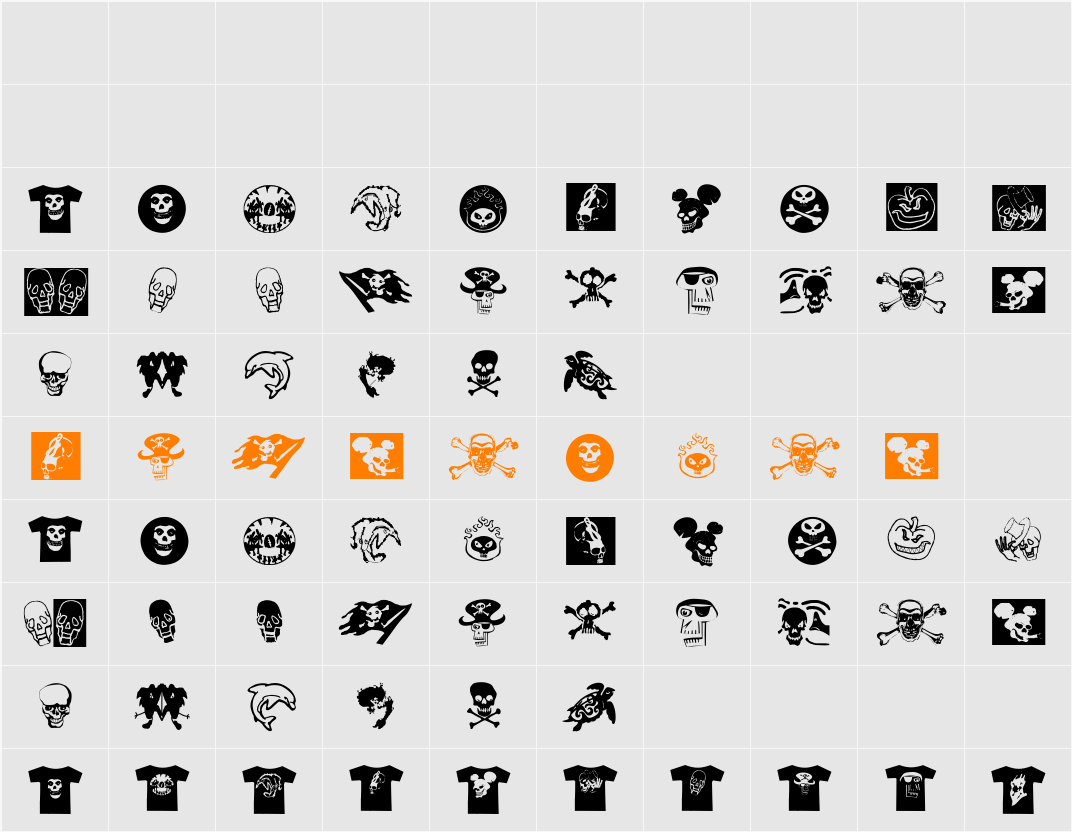 AtLastATshirt Character Map