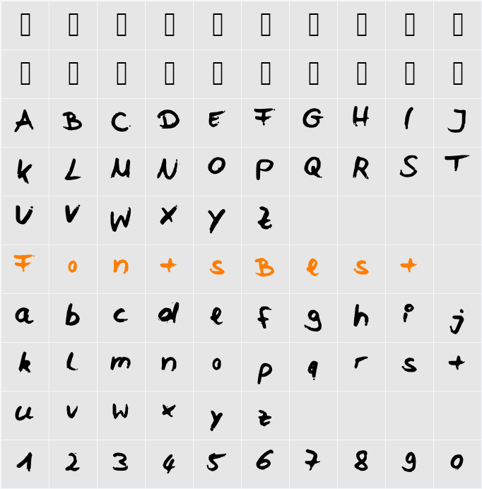 Celi Character Map