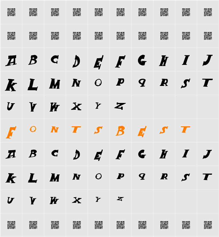 CrackKing Character Map