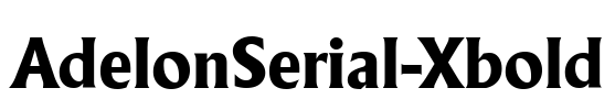 AdelonSerial-Xbold Font Image