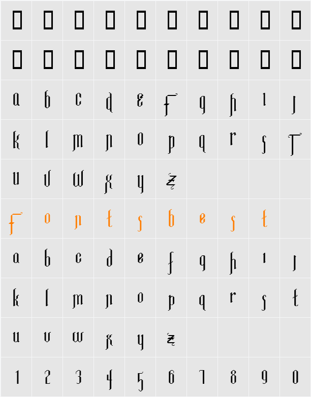 Ipswich-Extended Character Map