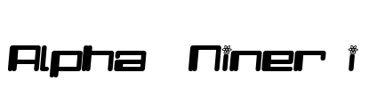 Alpha  Niner i Font Image