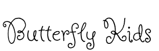 Butterfly Kids Font Image