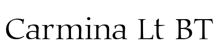 Carmina Lt BT Font Image