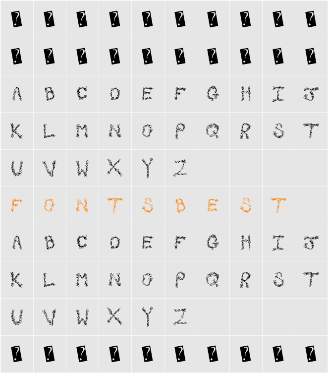 FallGreetings Character Map