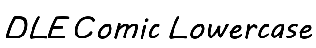 DLE Comic Lowercase Font Image