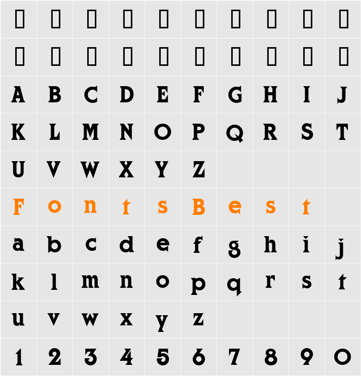 Curzon Character Map