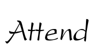 Attend Font Image