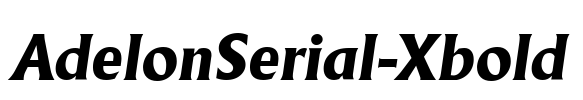 AdelonSerial-Xbold Font Image