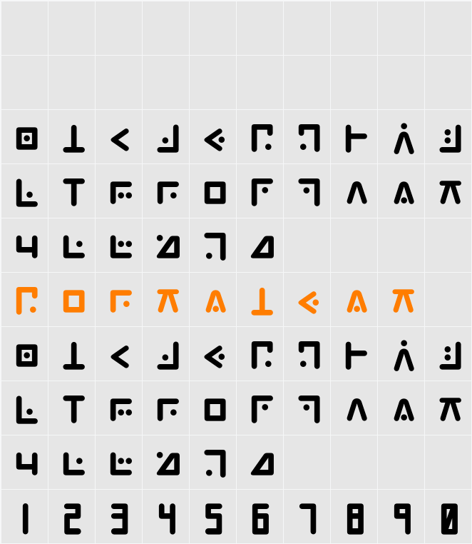 GLT-ごぬんねStroke丸 999 すごくふとい Character Map