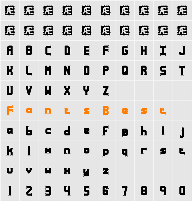 Ataxia BRK Character Map