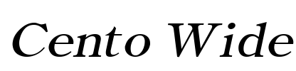 Cento Wide Font Image