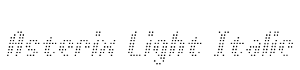 Asterix Light Italic Font Image