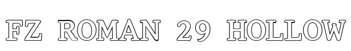 FZ ROMAN 29 HOLLOW Font Image