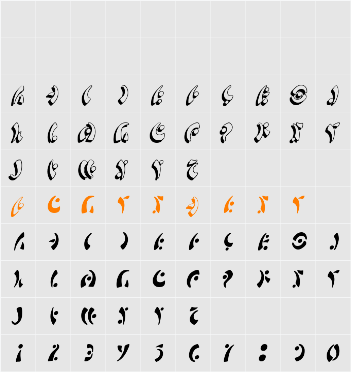 SF Fedora Symbols Character Map