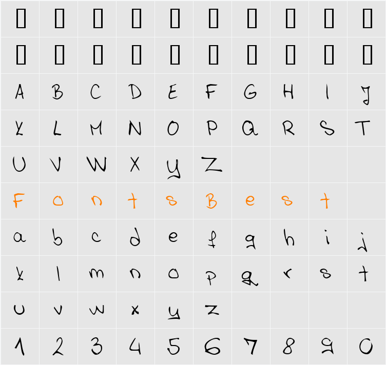 AnaSparavec Character Map