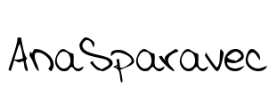 AnaSparavec Font Image