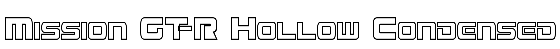 Mission GT-R Hollow Condensed Font Image