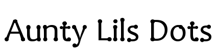 Aunty Lils Dots Font Image