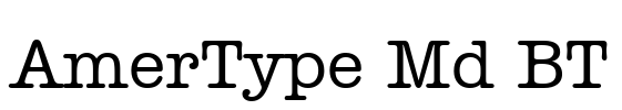 AmerType Md BT Font Image