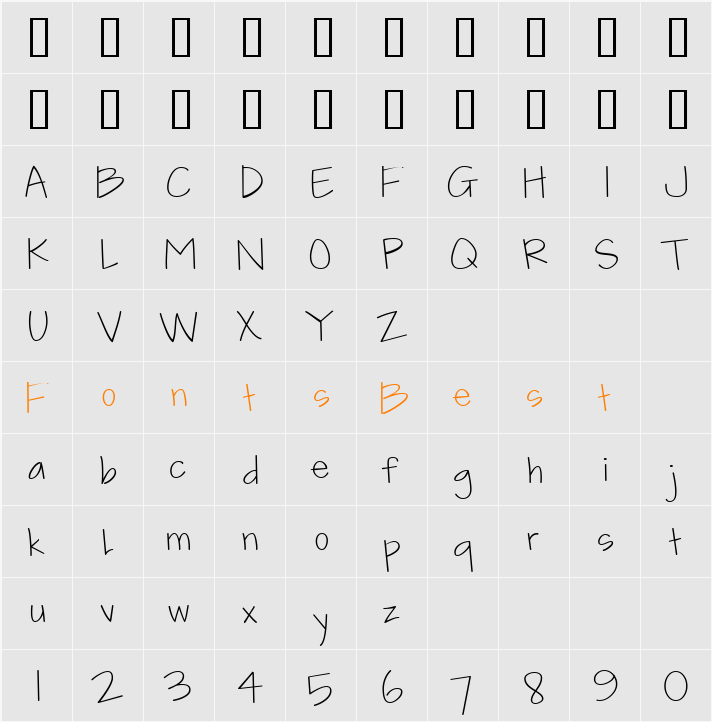 CK Penman Character Map